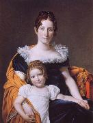Jacques-Louis David Portrait of the Vicomtesse Vilain XIV and her Daughter Sweden oil painting artist